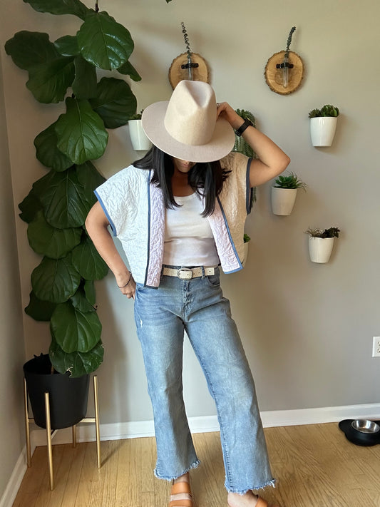 Cropped Quilt Vest